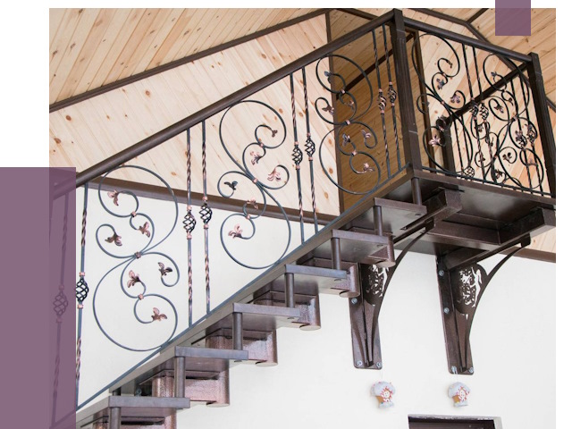 Кованые лестницы в Белогорске от 79576 руб. под ключ
