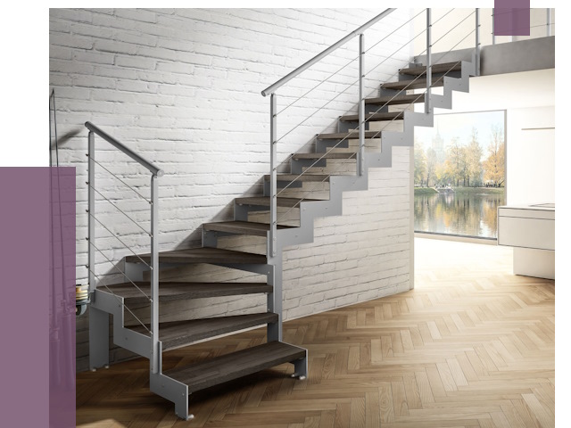 Г-образные лестницы под ключ в Белогорске от 36982 руб. | ПРОЛЁТ-Бгк