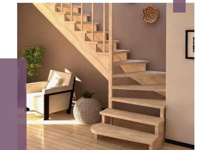 Изготовление Г-образных лестниц в Белогорске от 18874 руб. 