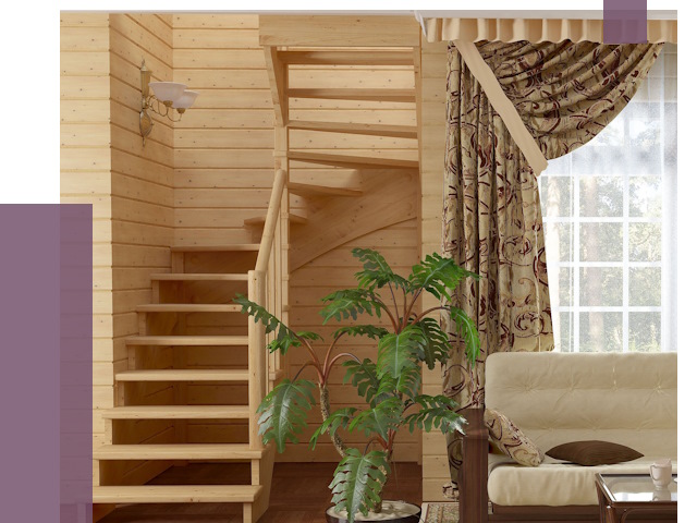 Лестницы для дачи в Белогорске от 75750 руб.  | ПРОЛЁТ-Бгк