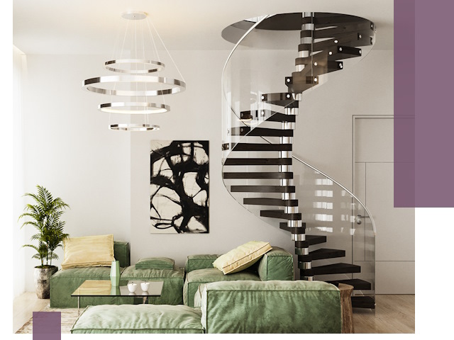 Лестницы для двухуровневой квартиры в Белогорске — изготовление и монтаж