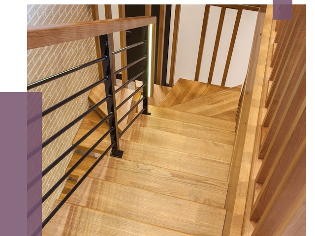 Лестницы из ясеня в Белогорске под ключ от 9998 руб. 