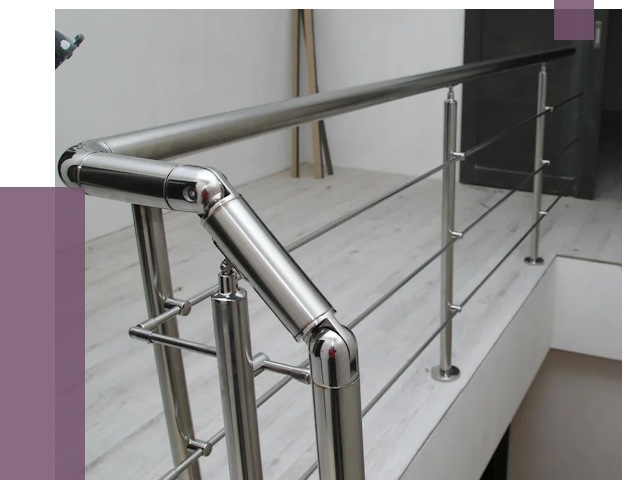 Перила из нержавеющей стали в Белогорске от 8978 руб. под ключ | ПРОЛЁТ-Бгк