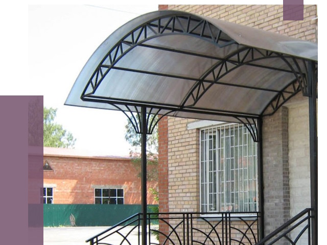 Металлические навесы и козырьки в Белогорске от 12753 руб.