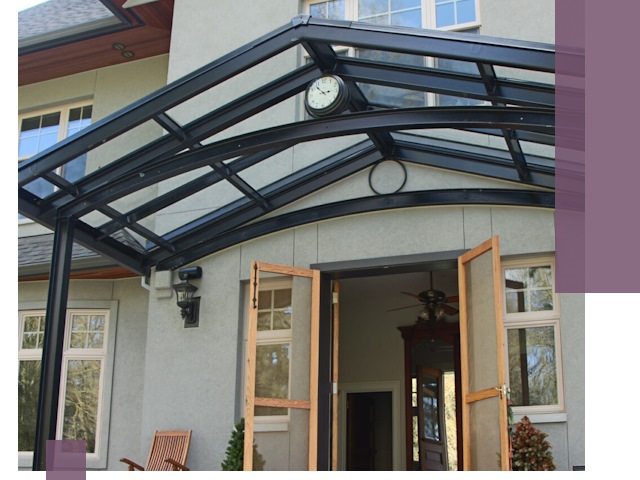 Изготовление и монтаж навесов и козырьков в Белогорске