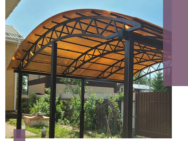 Изготовление навесов под ключ в Белогорске из качественных материалов