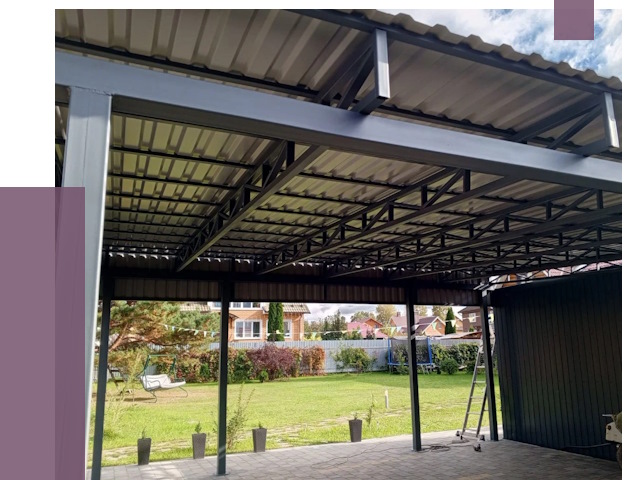 Монтаж навесов в Белогорске от 7345 руб. — установка навеса | ПРОЛЁТ-Бгк