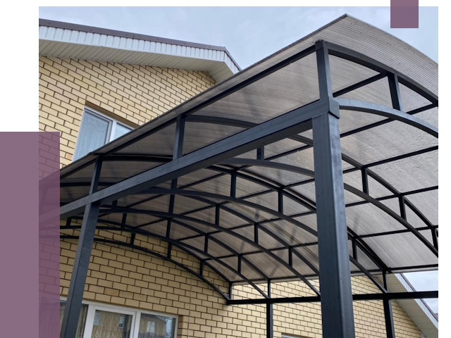 Монтаж козырьков в Белогорске от 11477 руб. | ПРОЛЁТ-Бгк