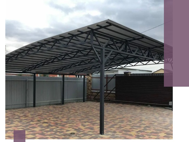 Недорогие навесы под ключ в Белогорске — изготовление и монтаж