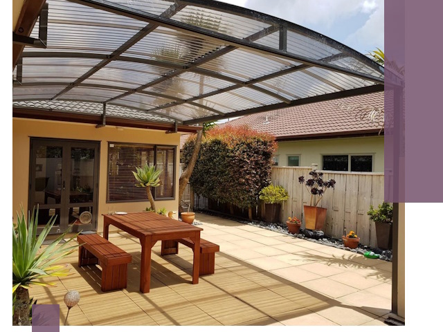 Навесы во двор под ключ в Белогорске — изготовление и монтаж