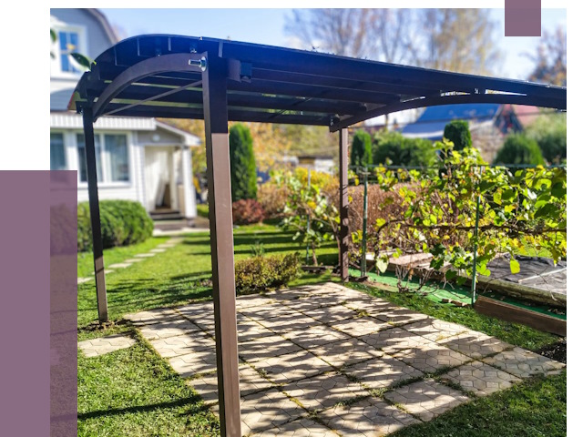 Навесы для дачи в Белогорске от 12701 руб. под ключ — ПРОЛЁТ-Бгк