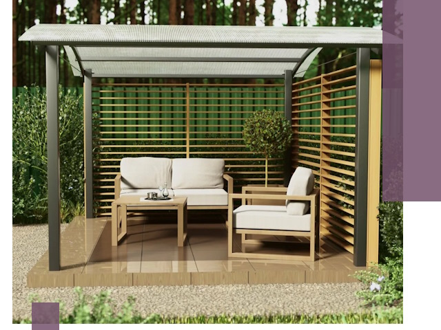 Навесы для дачи в Белогорске: изготовление, монтаж и демонтаж