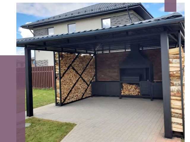 Навесы для барбекю в Белогорске от 12701 руб. под ключ | ПРОЛЁТ-Бгк