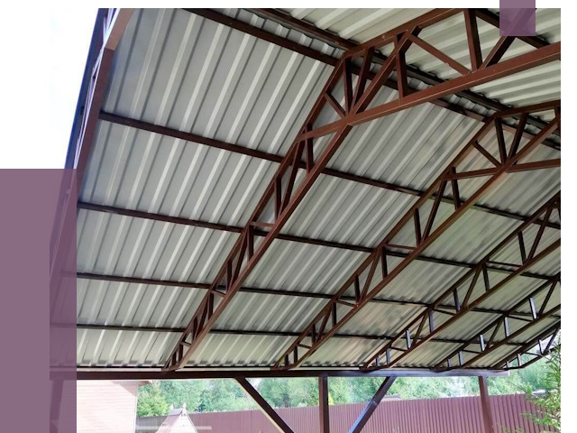 Навесы из профнастила в Белогорске от 7345 руб. | ПРОЛЁТ-Бгк