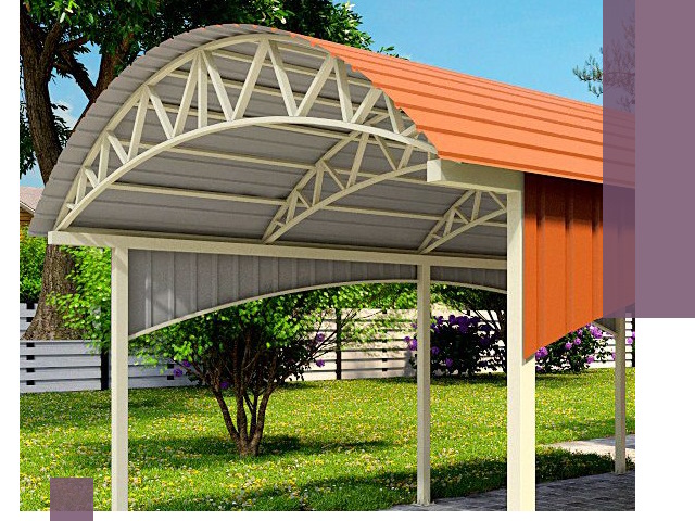 Навесы из профнастила под ключ в Белогорске — установка и монтаж