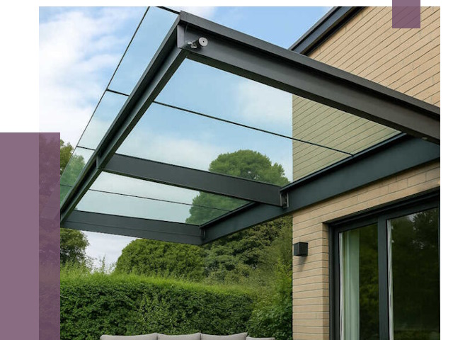 Стеклянные навесы и козырьки в Белогорске от 12242 руб.