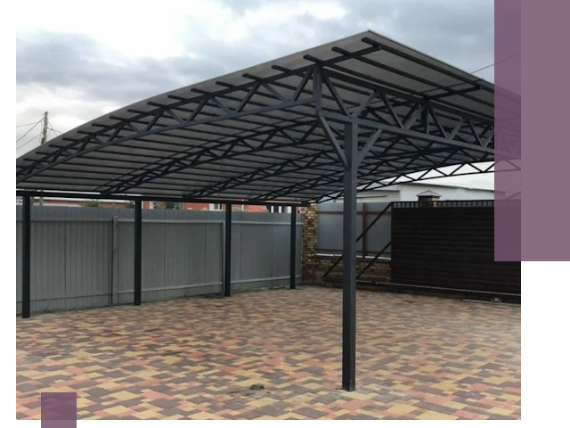 Металлические навесы под ключ в Белогорске — изготовление и монтаж