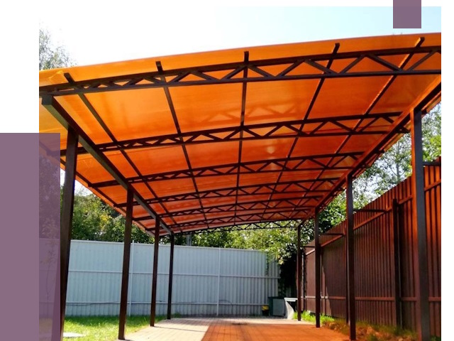 Односкатные навесы под ключ в Белогорске от 13110 руб. 