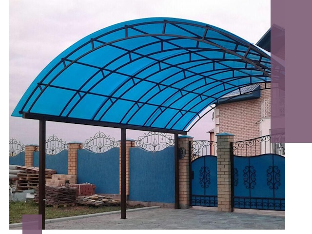 Арочные навесы под ключ в Белогорске — изготовление и монтаж