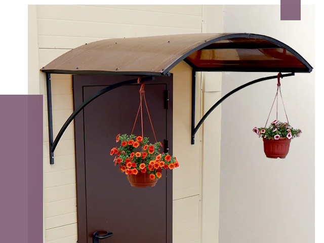 Козырьки над входом в Белогорске от 14793 руб.  | ПРОЛЁТ-Бгк