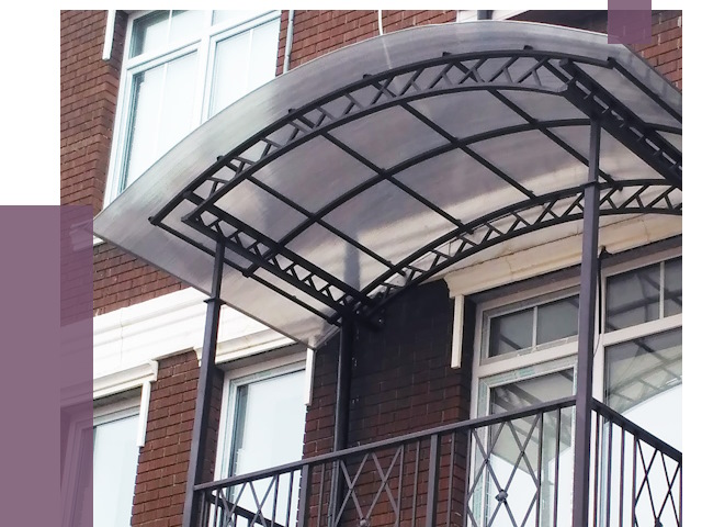 Козырьки над балконом в Белогорске от 8621 руб. | ПРОЛЁТ-Бгк