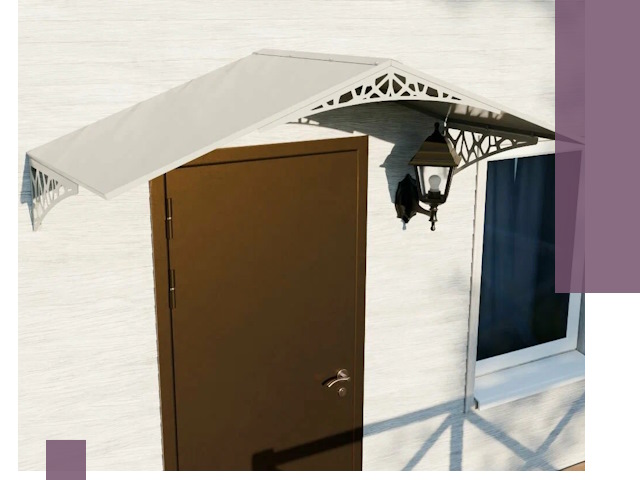 Металлические козырьки на входы и террасы в Белогорске