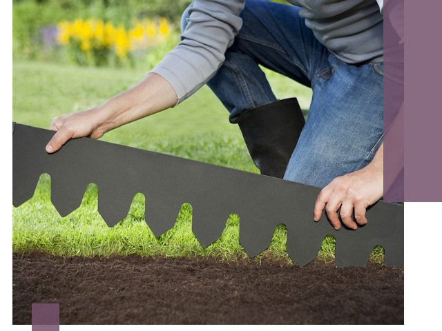 Металлические бордюры для газона в Белогорске — изготовление и монтаж