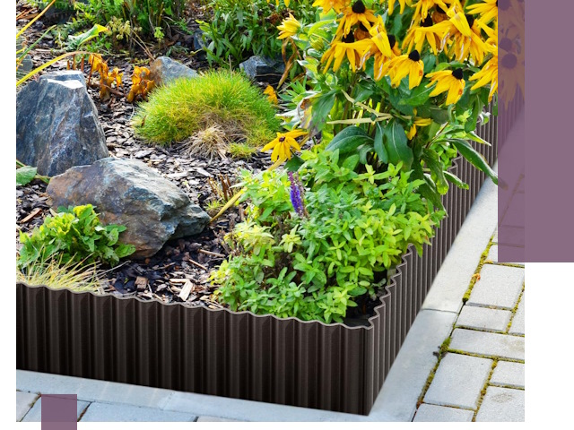 Металлические бордюры для клумб в Белогорске — производство и монтаж